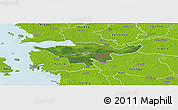 Satellite Panoramic Map of Lihula, physical outside