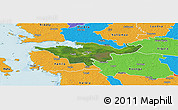 Satellite Panoramic Map of Lihula, political outside