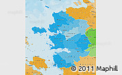Political Shades Map of Lääne