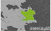 Physical 3D Map of Ridala, darken, desaturated