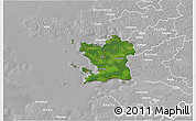 Satellite 3D Map of Ridala, lighten, desaturated