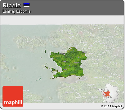Satellite 3D Map of Ridala, lighten