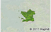 Satellite 3D Map of Ridala, lighten