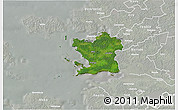 Satellite 3D Map of Ridala, lighten, semi-desaturated