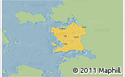 Savanna Style 3D Map of Ridala, single color outside