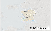 Shaded Relief 3D Map of Ridala, lighten, semi-desaturated