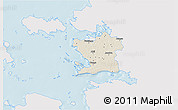 Shaded Relief 3D Map of Ridala, single color outside