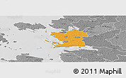 Political Panoramic Map of Ridala, desaturated