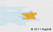 Political Panoramic Map of Ridala, single color outside