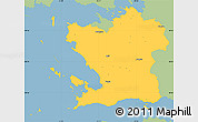 Savanna Style Simple Map of Ridala, single color outside