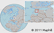 Gray Location Map of Taebla, highlighted parent region, within the entire country, hill shading