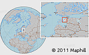 Gray Location Map of Taebla, highlighted parent region, hill shading