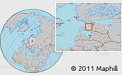 Gray Location Map of Taebla, highlighted parent region