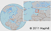 Gray Location Map of Taebla, hill shading