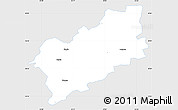 Silver Style Simple Map of Taebla, single color outside