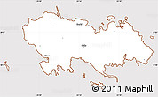Classic Style Simple Map of Vormsi, cropped outside