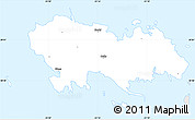 Silver Style Simple Map of Vormsi, single color outside