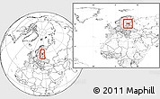 Blank Location Map of Estonia, highlighted continent, within the entire continent