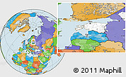 Blank Location Map of Estonia, political outside