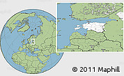 Blank Location Map of Estonia, savanna style outside