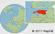 Savanna Style Location Map of Estonia