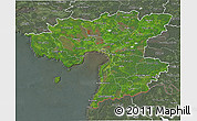 Satellite 3D Map of Pärnu, semi-desaturated
