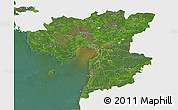 Satellite 3D Map of Pärnu, single color outside