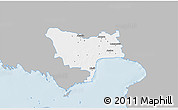 Gray 3D Map of Audru, single color outside