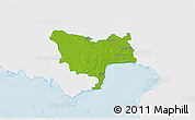 Physical 3D Map of Audru, single color outside