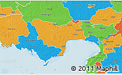 Political 3D Map of Audru