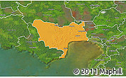 Political 3D Map of Audru, satellite outside