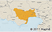 Political 3D Map of Audru, shaded relief outside
