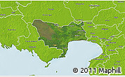 Satellite 3D Map of Audru, physical outside