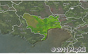Satellite 3D Map of Audru, semi-desaturated