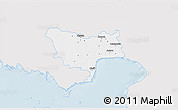 Silver Style 3D Map of Audru, single color outside