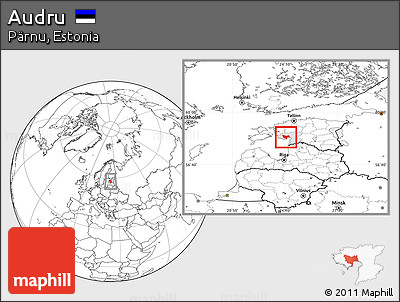 Blank Location Map of Audru, highlighted parent region