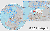 Gray Location Map of Audru, highlighted country, highlighted parent region, within the entire country