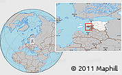 Gray Location Map of Audru, highlighted country, highlighted parent region