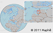 Gray Location Map of Audru, hill shading