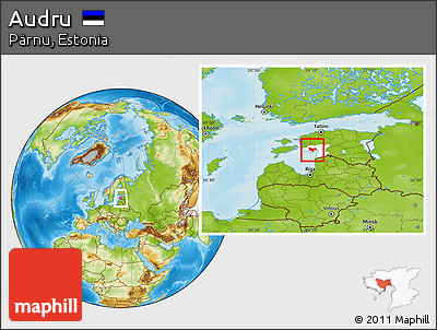 Physical Location Map of Audru, highlighted parent region