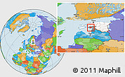 Political Location Map of Audru, highlighted country, highlighted parent region