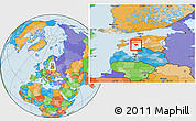 Political Location Map of Audru, highlighted parent region, within the entire country