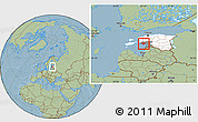 Savanna Style Location Map of Audru, highlighted country, highlighted parent region, hill shading