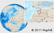 Shaded Relief Location Map of Audru