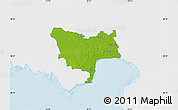 Physical Map of Audru, single color outside