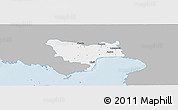 Gray Panoramic Map of Audru, single color outside