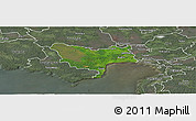 Satellite Panoramic Map of Audru, semi-desaturated
