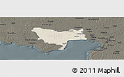 Shaded Relief Panoramic Map of Audru, darken