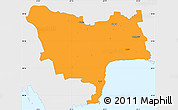 Political Simple Map of Audru, single color outside