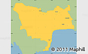 Savanna Style Simple Map of Audru, single color outside